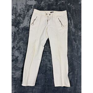 Kenneth Cole Reaction Womens Size 4 White Zipper Accent Pants